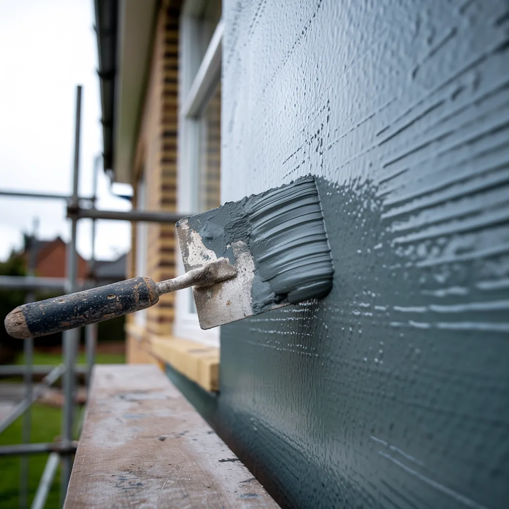 Render applied to a property in Rainham, Havering